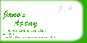 janos ajtay business card